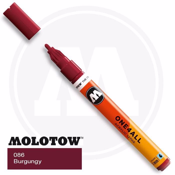 Markadoros Akrulikos Molotow One4All, 2xil., 086 Burgundy